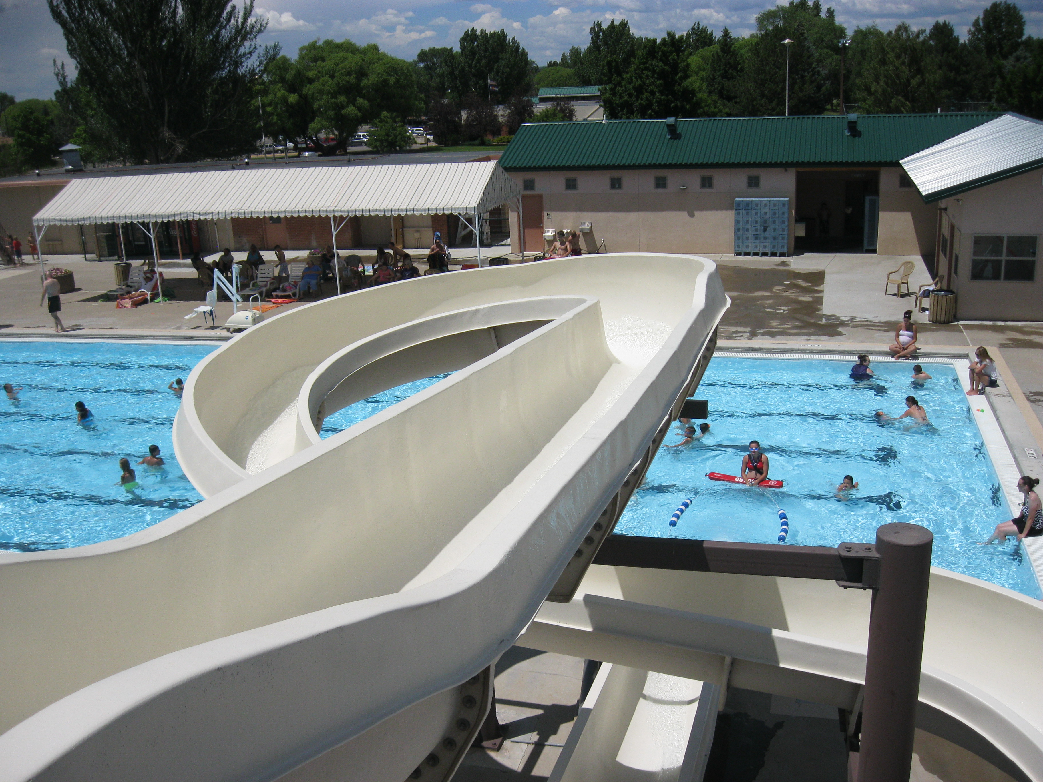 Outdoor Pool Waterslide Top